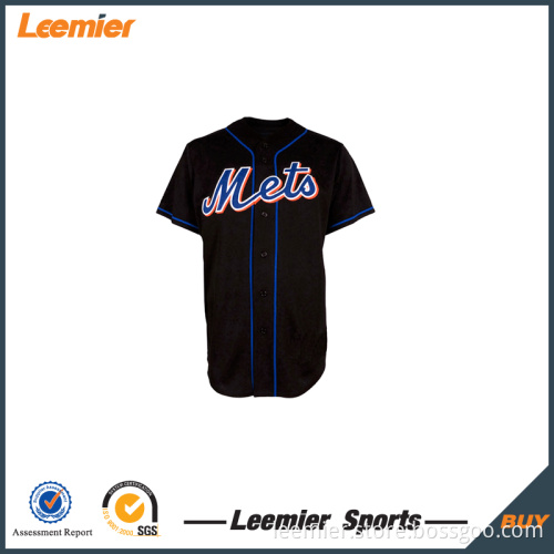 New design china blank black baseball jersey